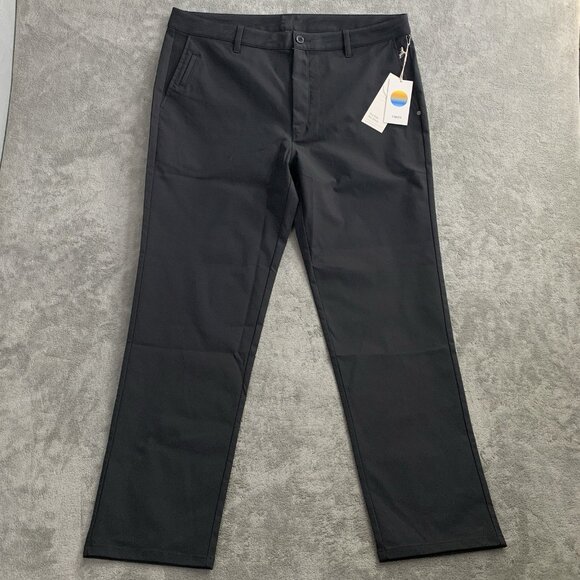 Vuori Cascade Tech Pants Men’s 38x30” Chino Black Lightweight Performance Preppy - Picture 3 of 11